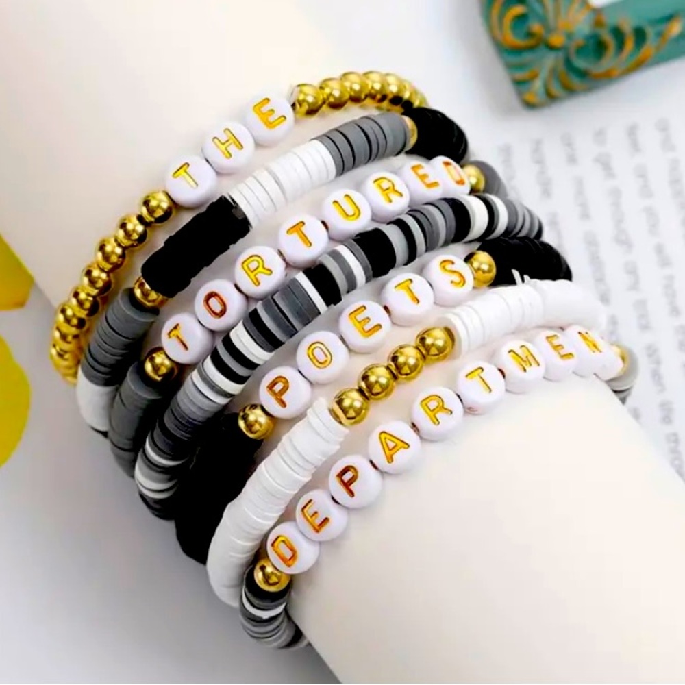 Taylor Swift TTPD Inspired Bracelet Set - 7 pieces